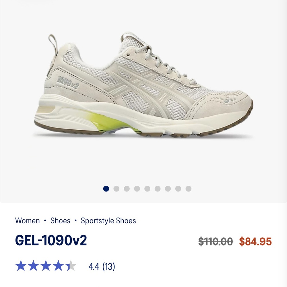 ASICS GEL-1090v2 Women's Beige Athletic Shoes